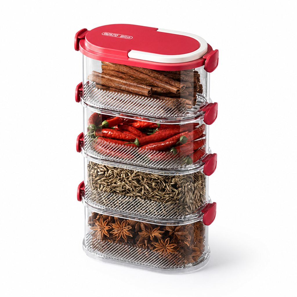 Transparent & Stackable Spice Organizer (Set of 2)