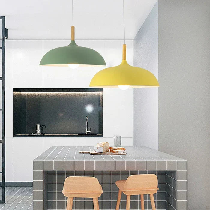 Scandinavian Oak Ceiling Lamp - Modern Nordic Design