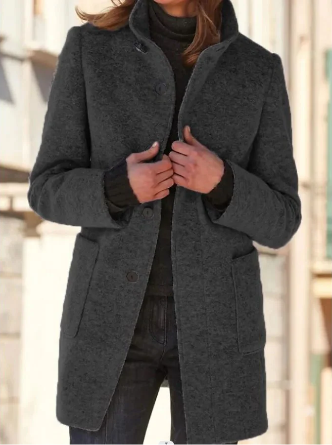 Chic Winter Wool Overcoat for Women