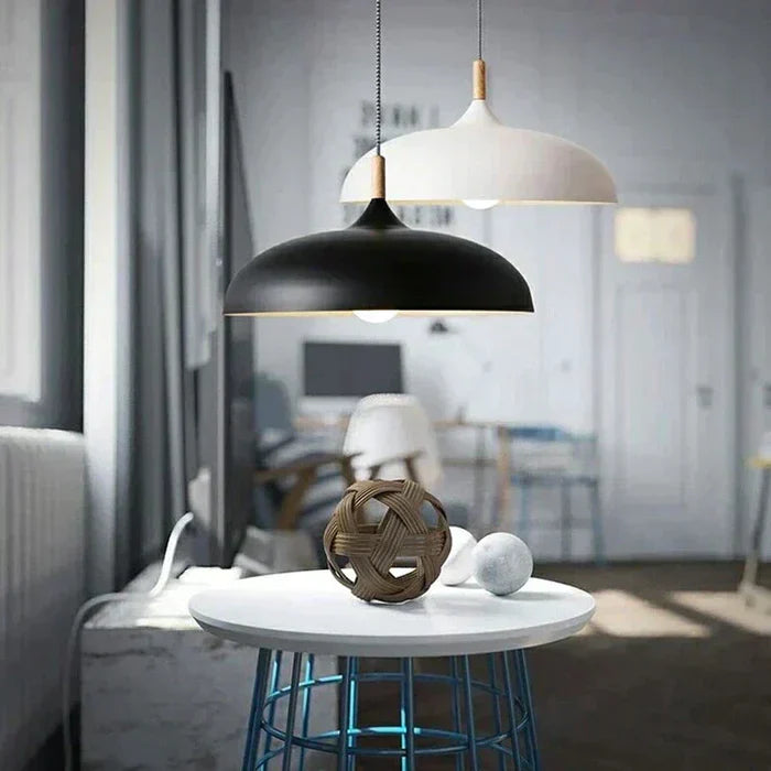 Scandinavian Oak Ceiling Lamp - Modern Nordic Design