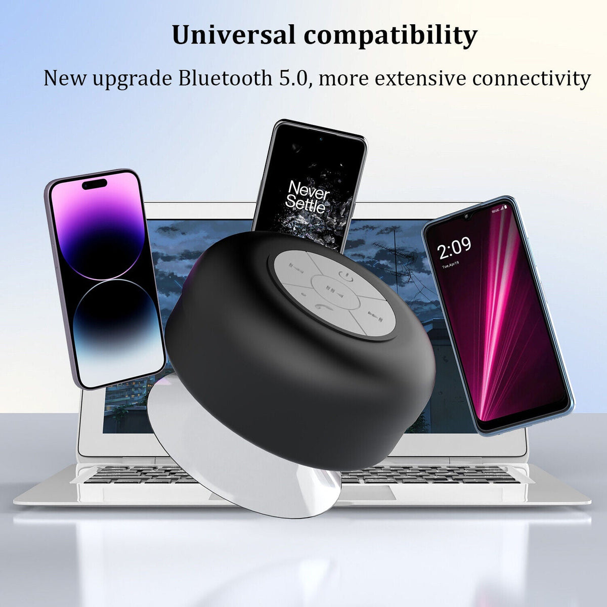 Waterproof Bluetooth Speaker for Showers and Outdoors
