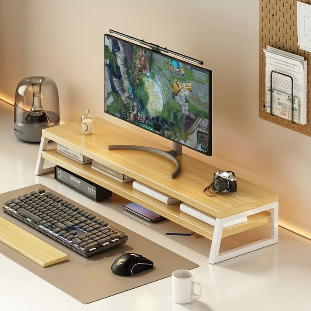 Elevated Monitor Stand for a Streamlined Workspace