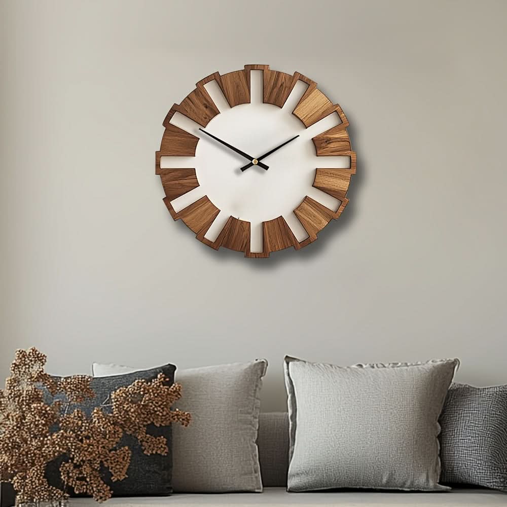 Classic Tranquil Wooden Round Wall Clock