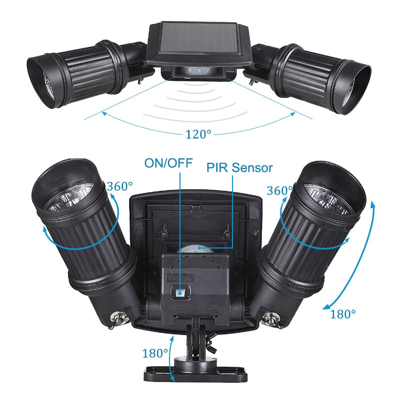 Illuminating Solar Motion-Activated LED Lights for Outdoor Spaces