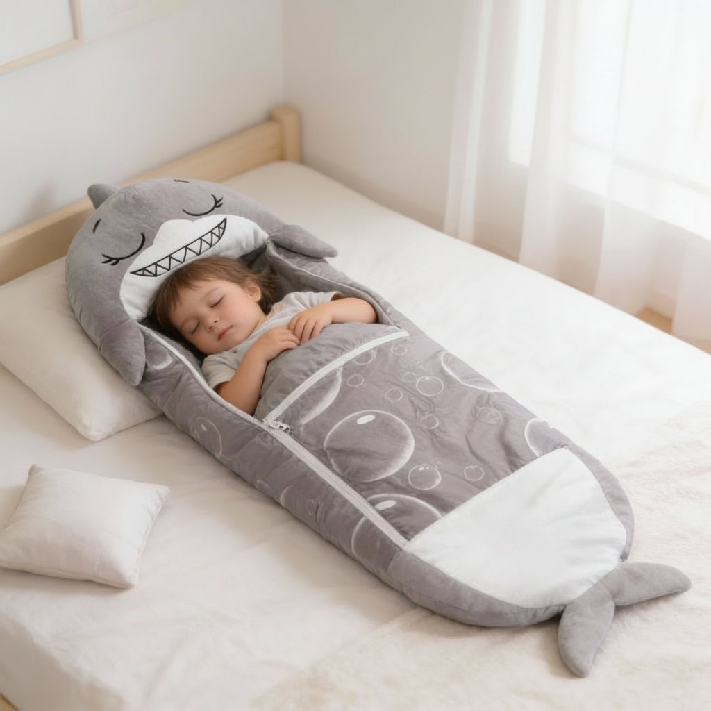 Animal-Themed Portable Sleeping Bag for Kids – Soft & Washable