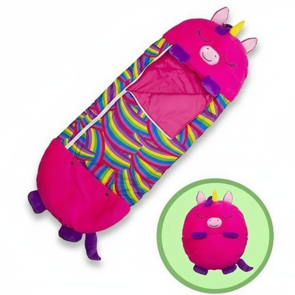 Animal-Themed Portable Sleeping Bag for Kids – Soft & Washable