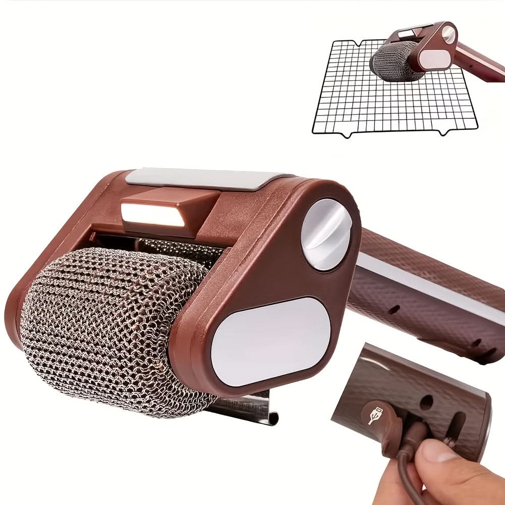 GrillMaster Pro – Electric BBQ Cleaning Brush with Roller