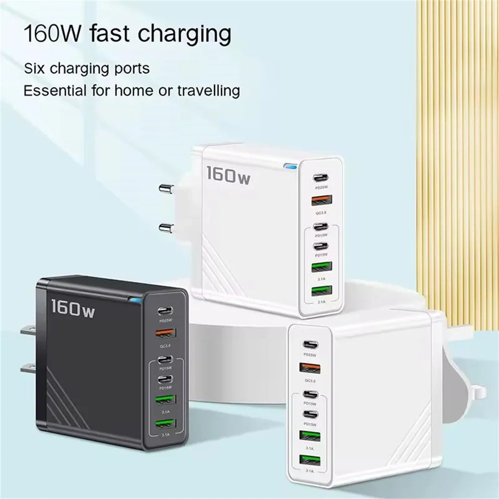 160W PowerLink USB Charging Station | Fast Multi-Device Charging