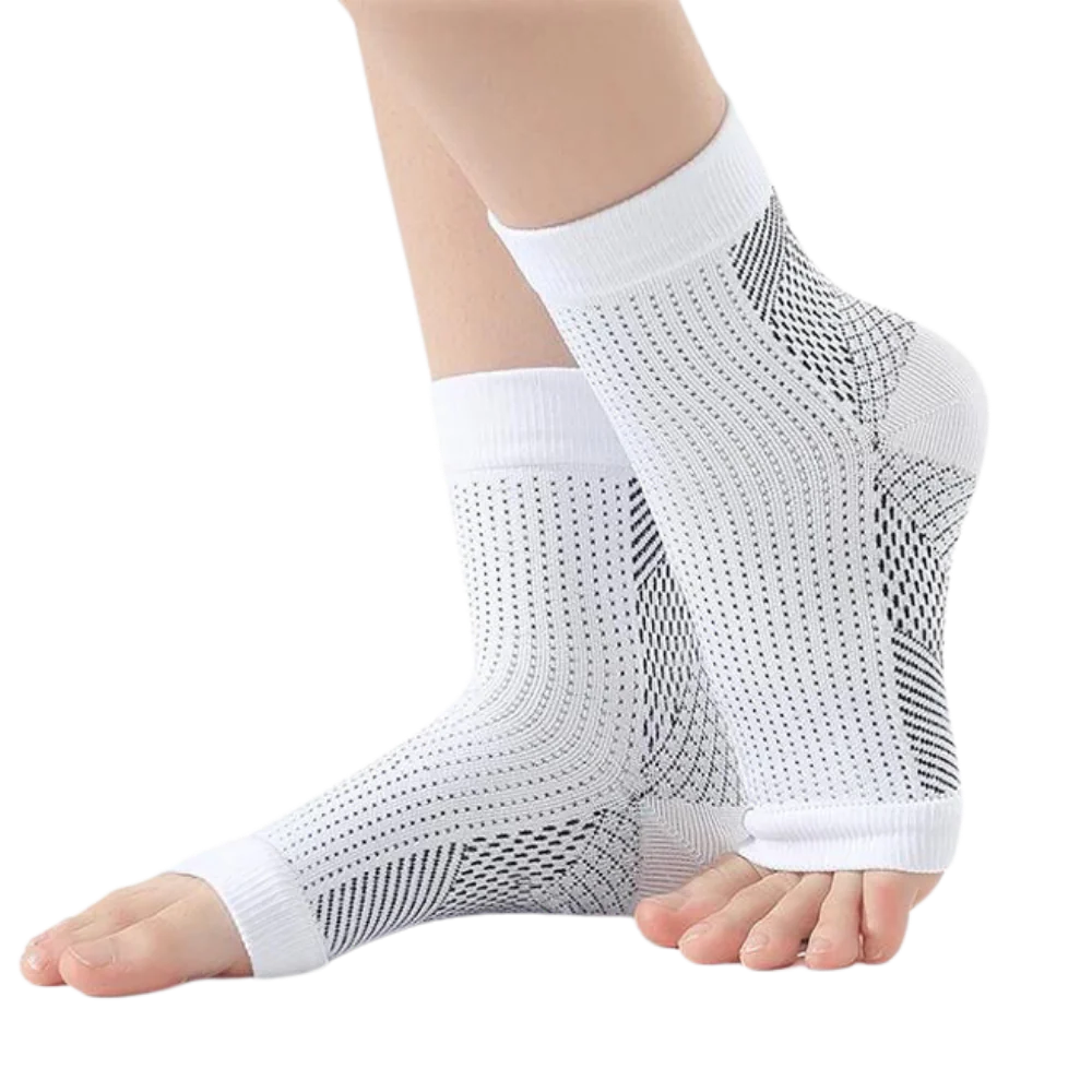 Everyday Compression Socks with Open-Toe Design for Comfort