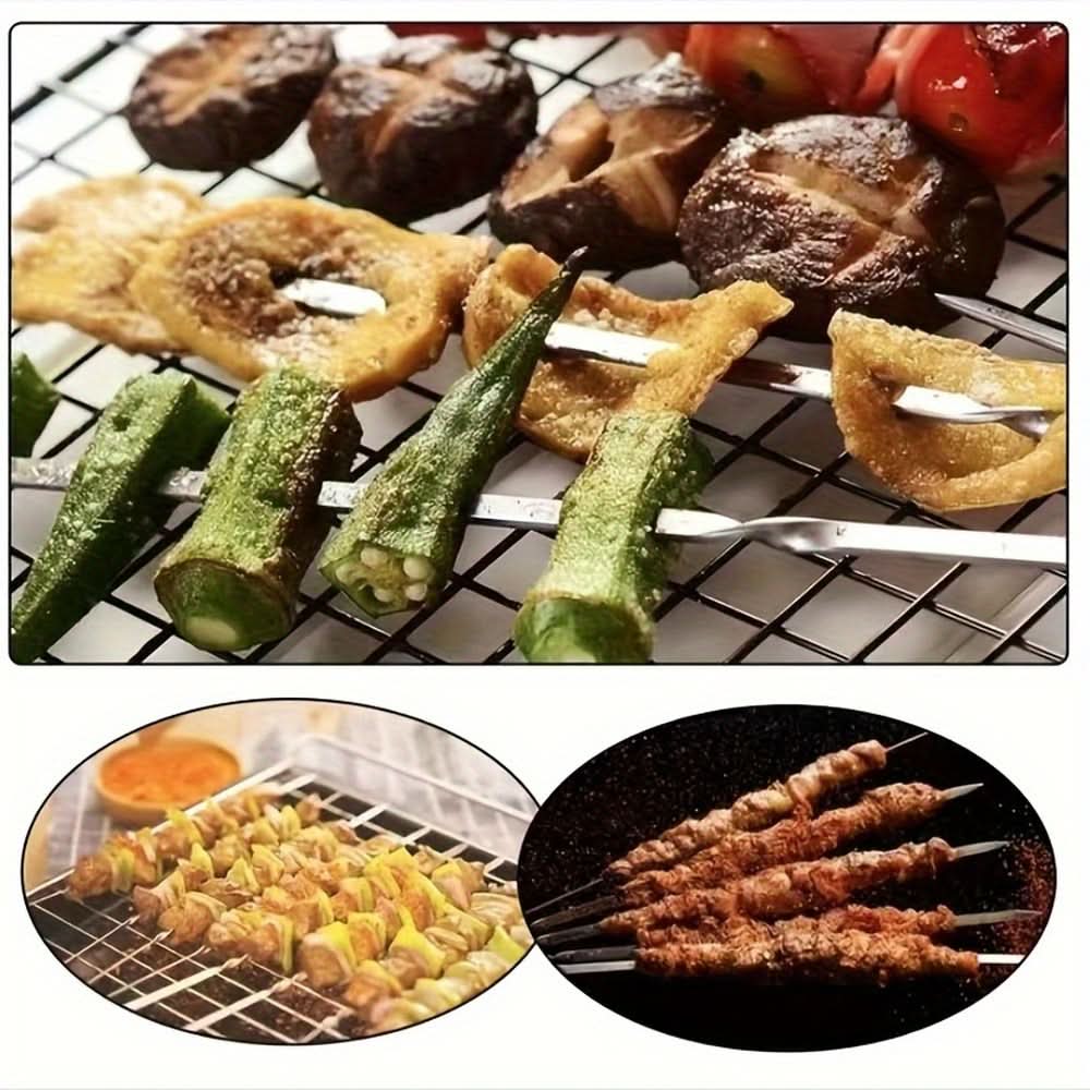 MasterGrill Stainless Steel Skewer Set for Perfect BBQ