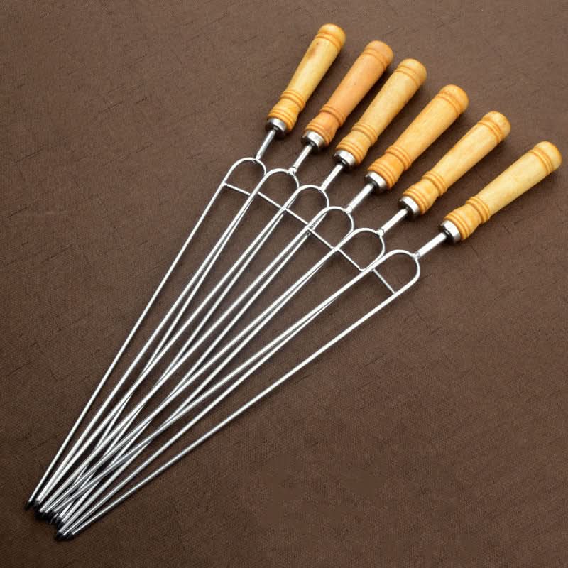 GrillMaster Pro – 6-Piece Stainless Steel Skewer Set