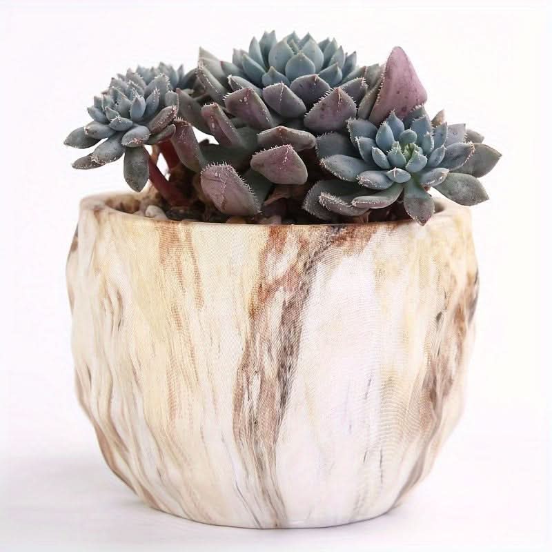 Elegant Marble-Inspired Planters for Any Space