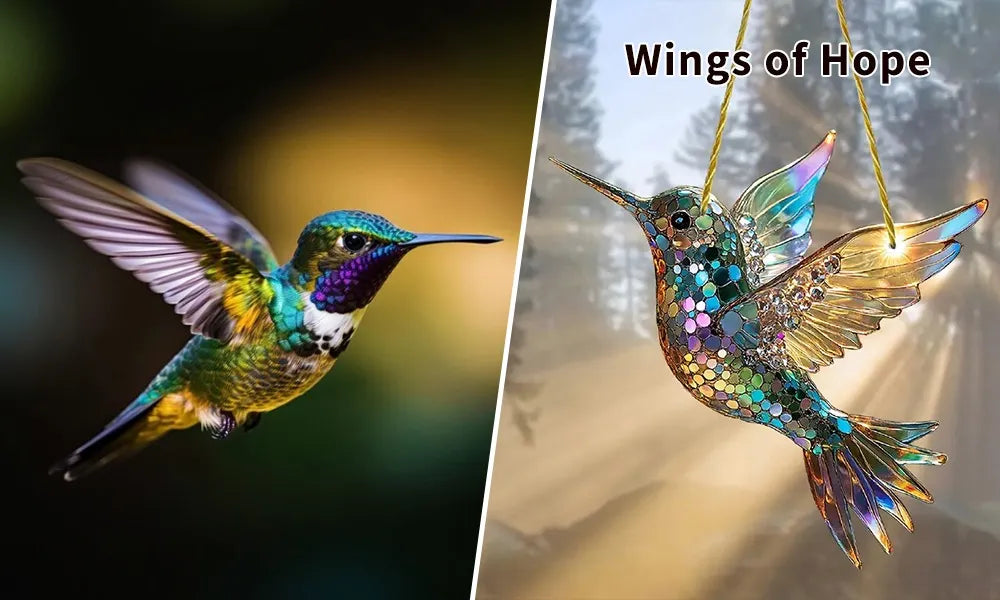 Vibrant Hummingbird Window Charm for Joyful Spaces