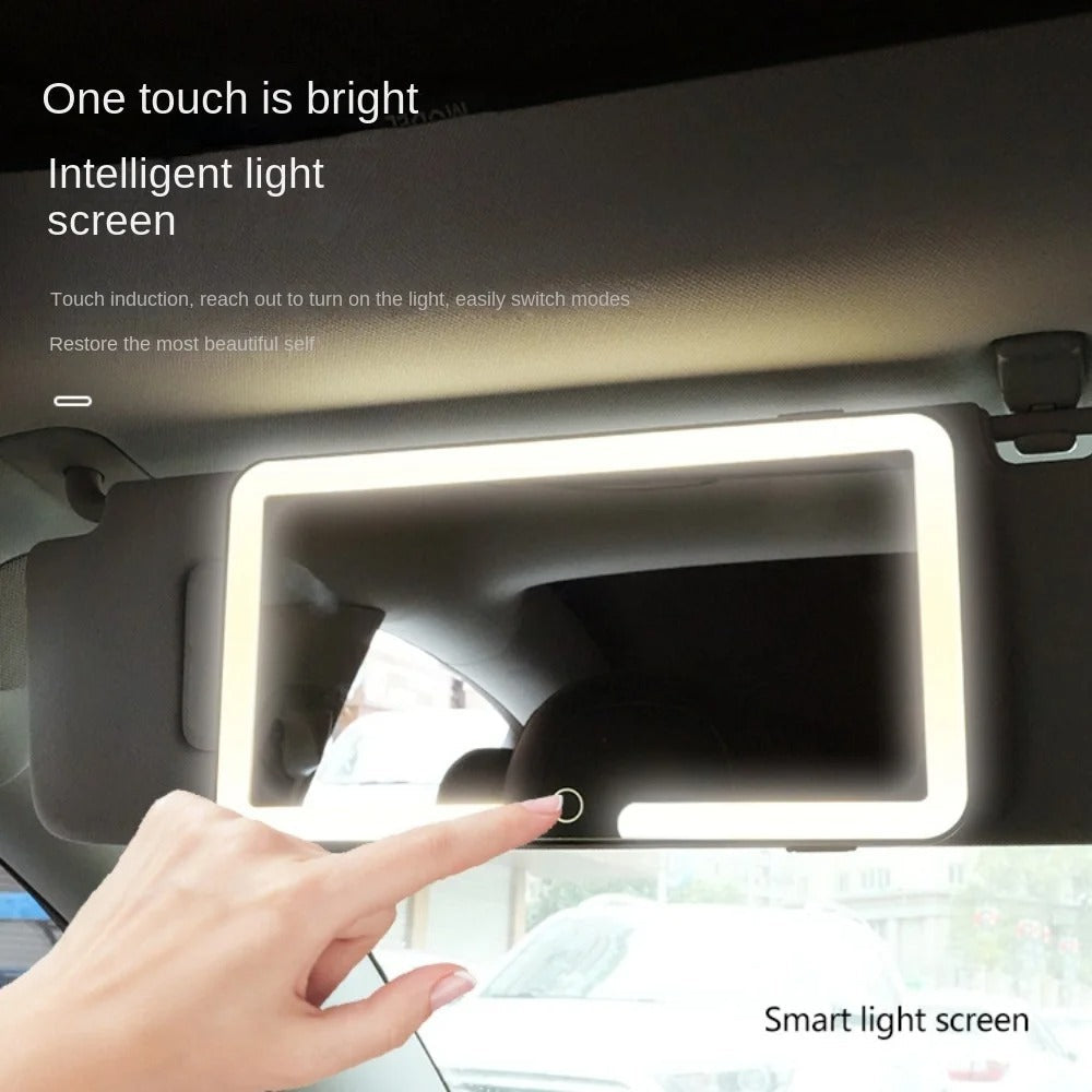 Illuminated Car Visor Mirror for Flawless Makeup