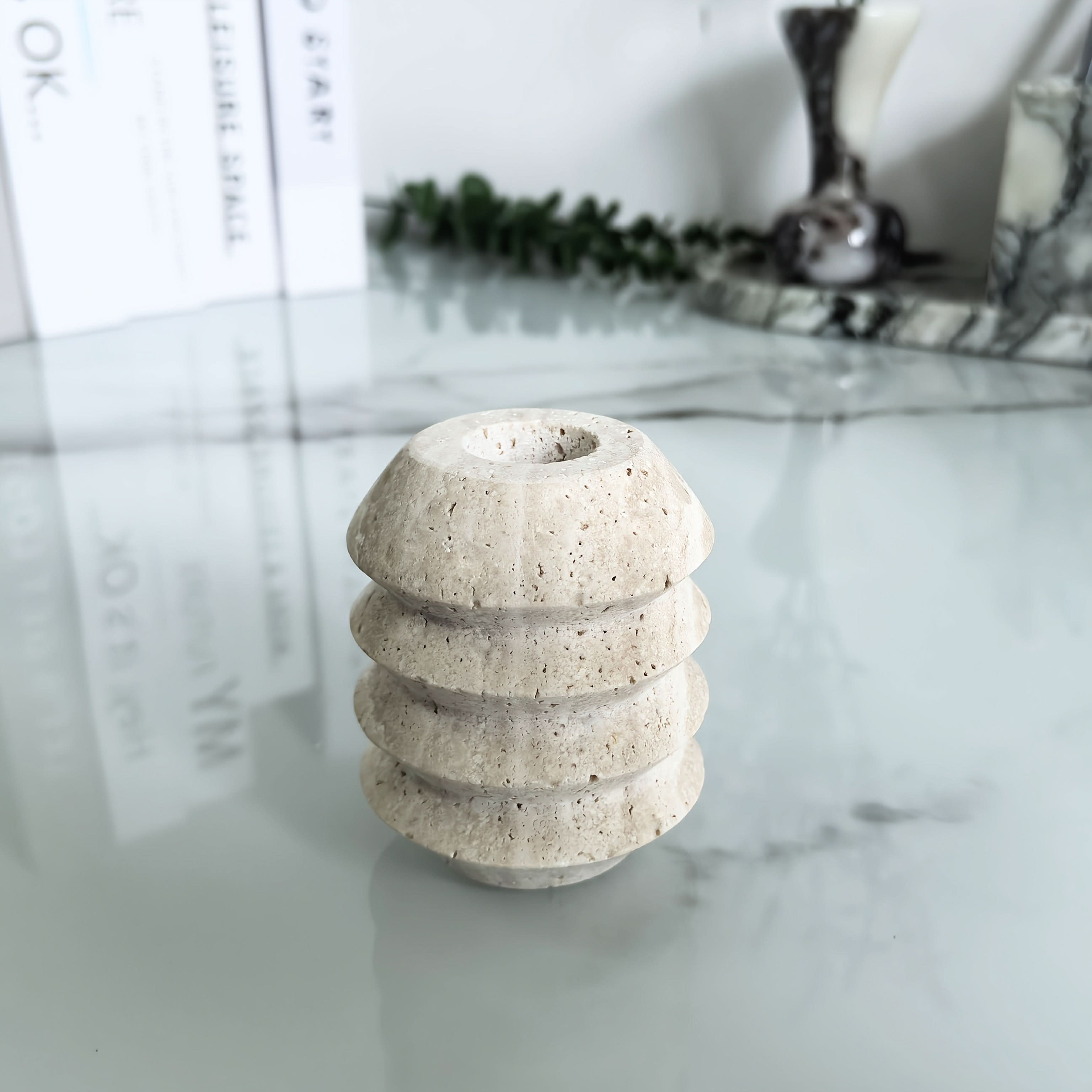 Sophisticated Stone Candle Holder for Timeless Elegance