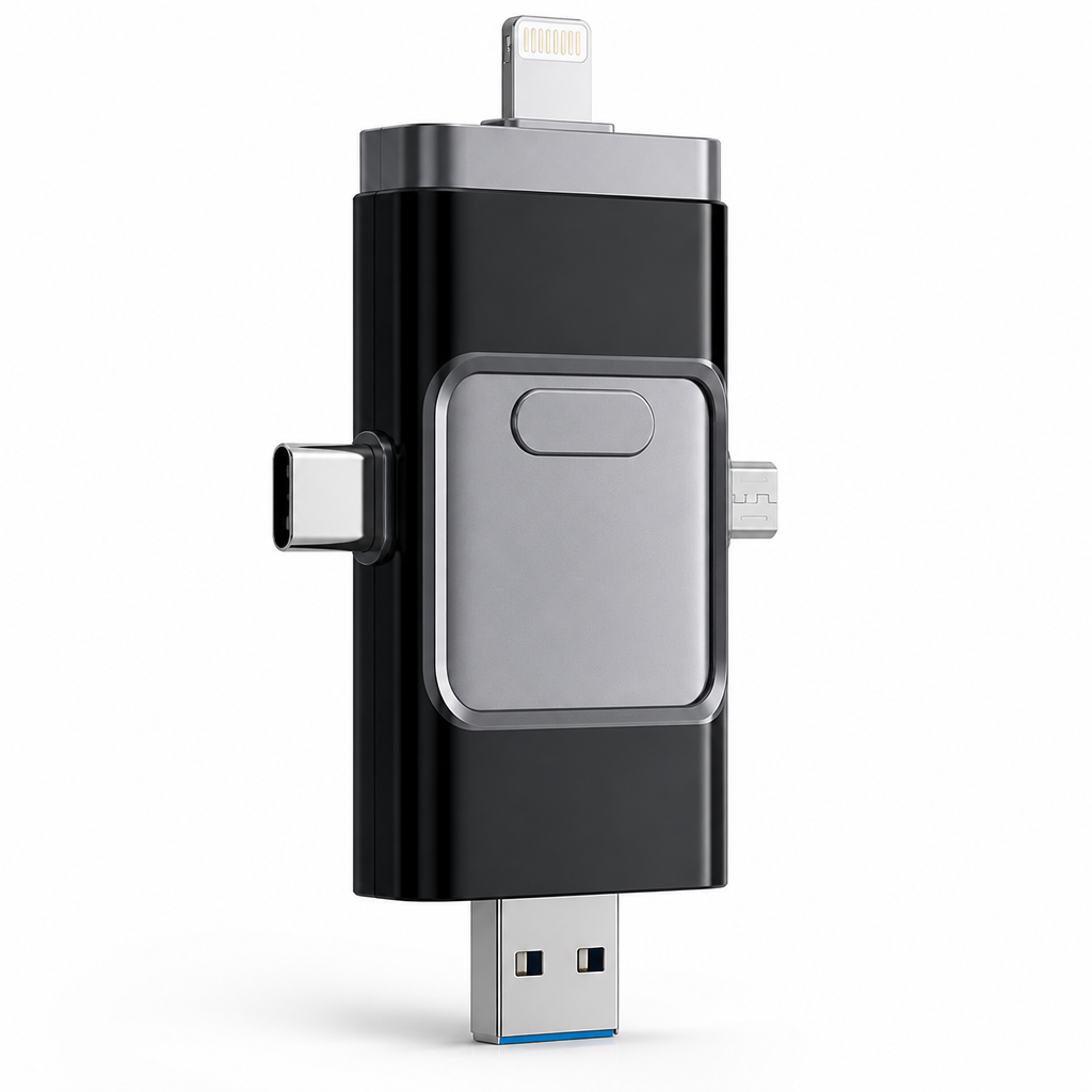 Multi-Connector USB Flash Drive (4-in-1)
