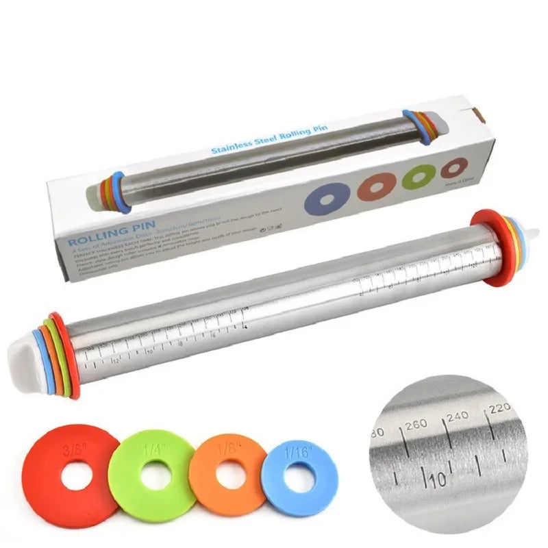 Versatile Precision Rolling Pin with Adjustable Thickness