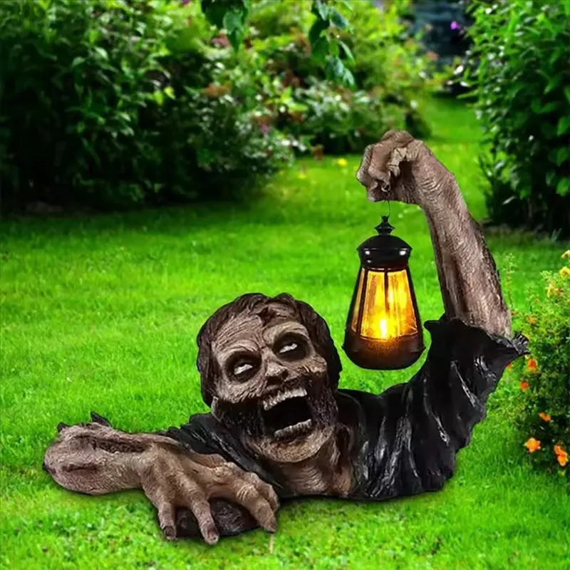 Chilling Undead Lantern Decor for Spooky Outdoor Displays
