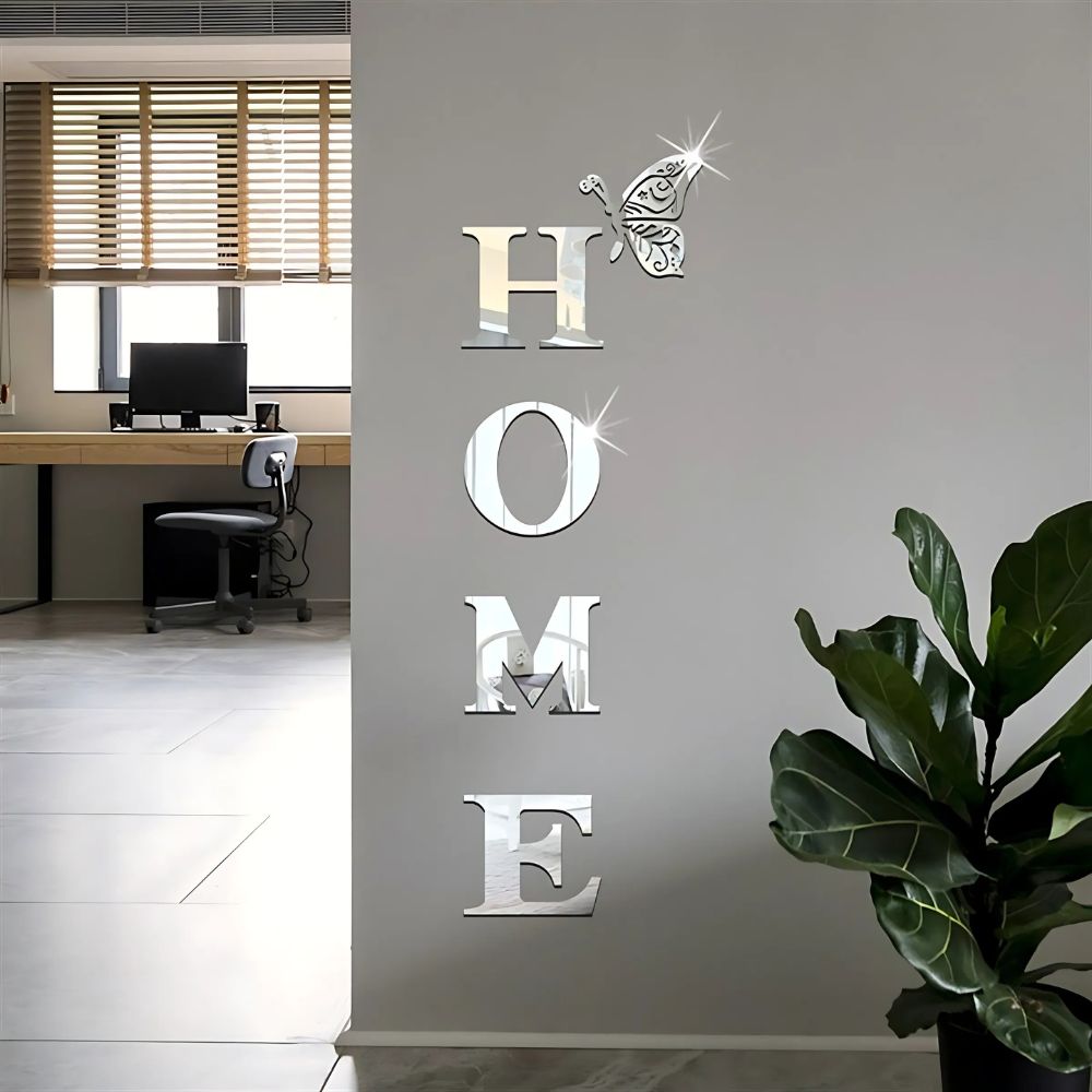 Stylish 3D Reflective Wall Decor for Your Entrance