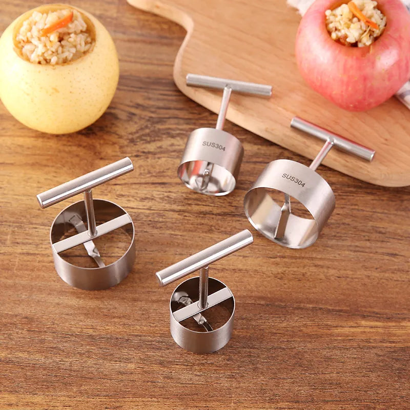 Stainless Steel Core & Slice Tool for Fruits and Vegetables