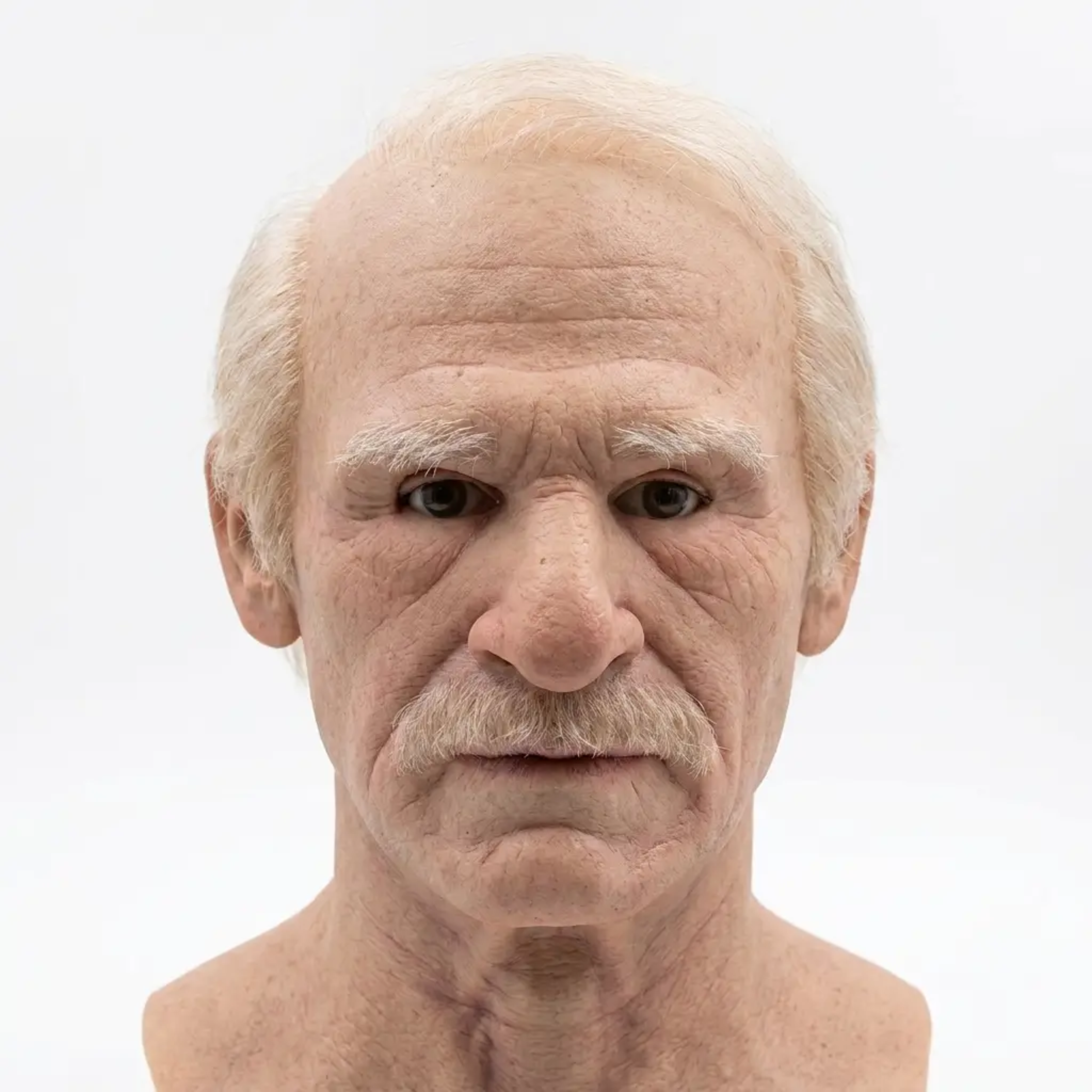 Authentic Elderly Face Mask for Halloween – Latex Full Coverage