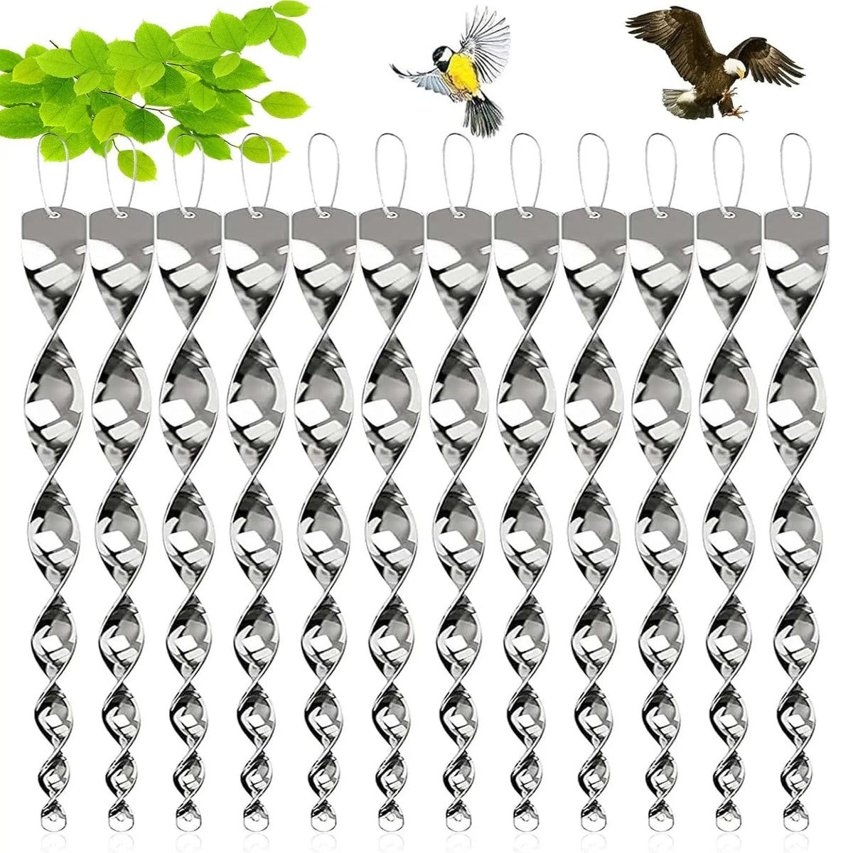 Shimmering Bird Defense Spiral Rod
