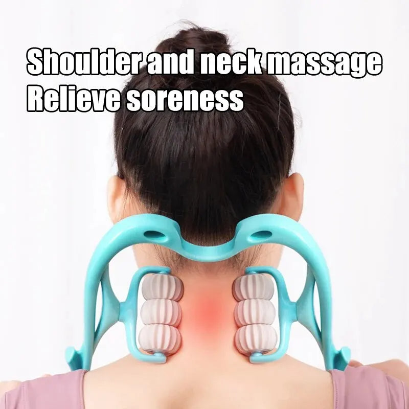 Ergonomic Neck and Shoulder Relief Tool with Kneading Balls