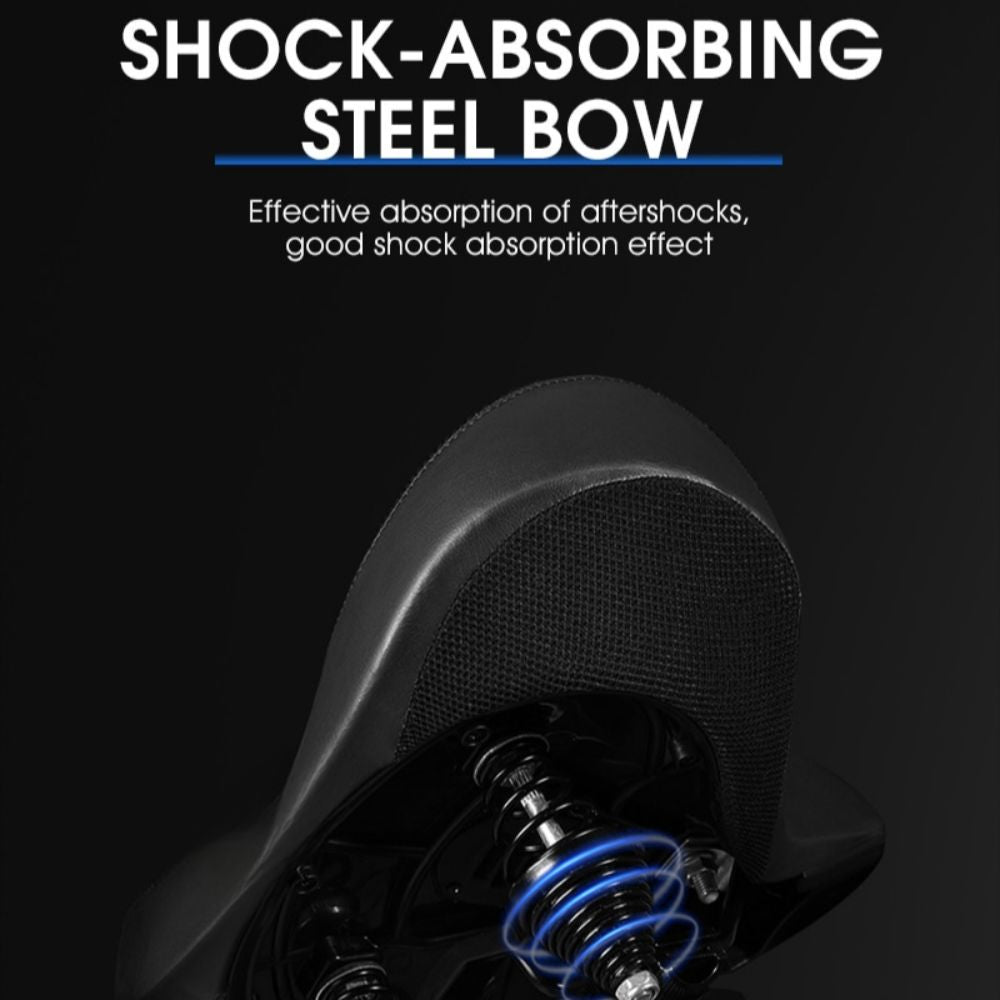 Spacious Bike Seat with Plush Padding and Water-Resistant Cover