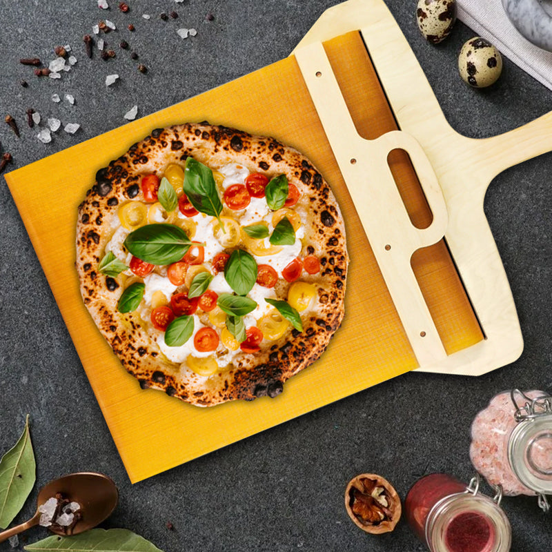 Birch Wood Pizza Peel with Sliding Mechanism – Adjustable Design