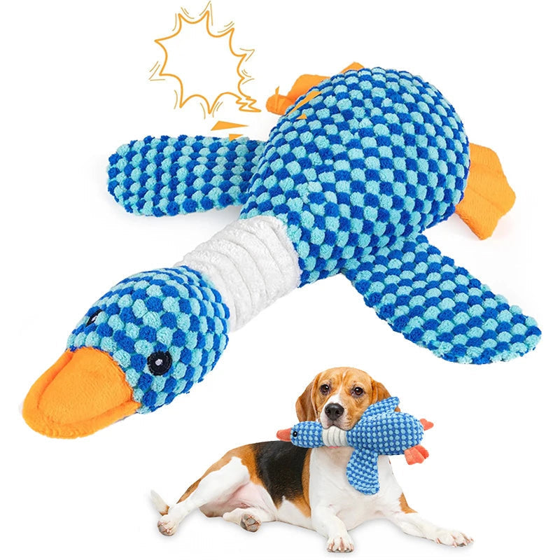 Cuddly Canine Chew Toy with Interactive Squeaker