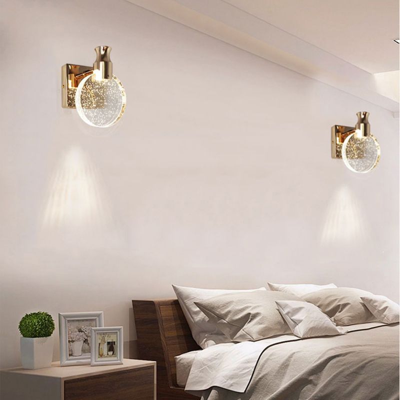 Elegant Circular Crystal Wall Light