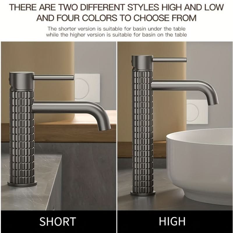 Sophisticated Brass Basin Faucet with Dual Temperature Control
