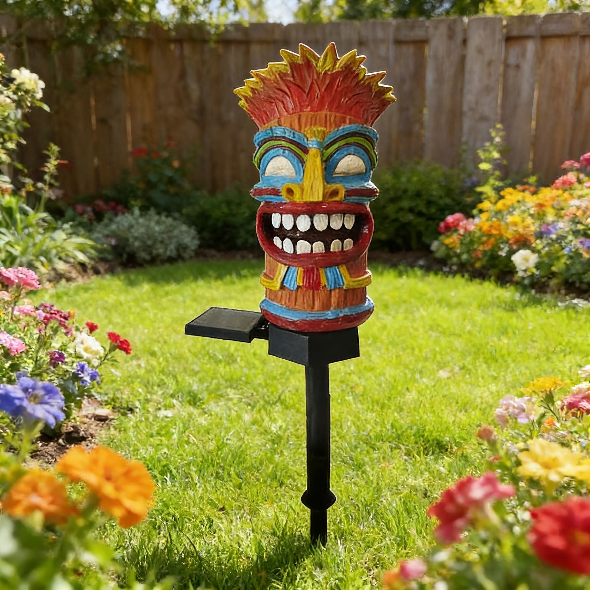 TropiGlow – Solar-Operated Tiki LED Garden Light