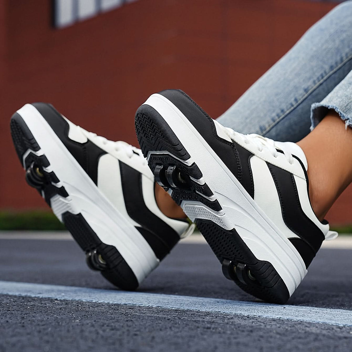 Versatile Patchwork Sneakers for Outdoor Adventures