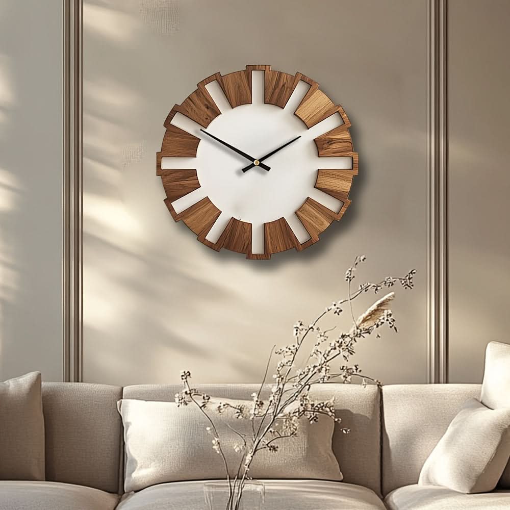 Classic Tranquil Wooden Round Wall Clock