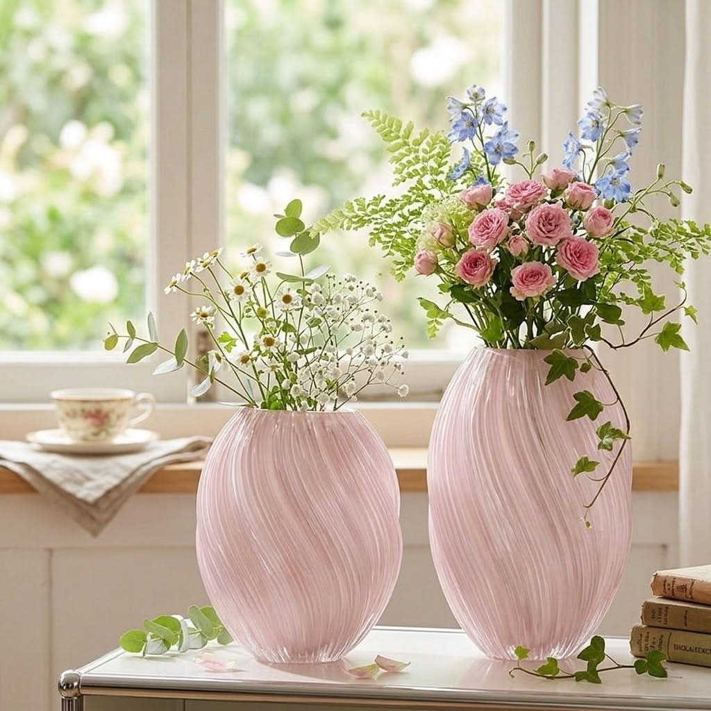 LumiVase – Textured Glass Vase for Chic Home Decor