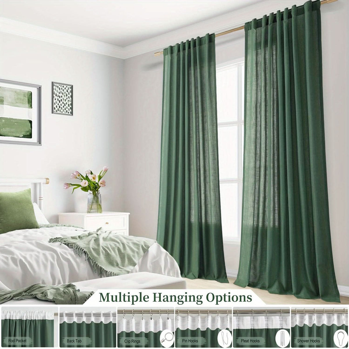 Breezy Linen Sheer Drapes for Natural Light and Privacy