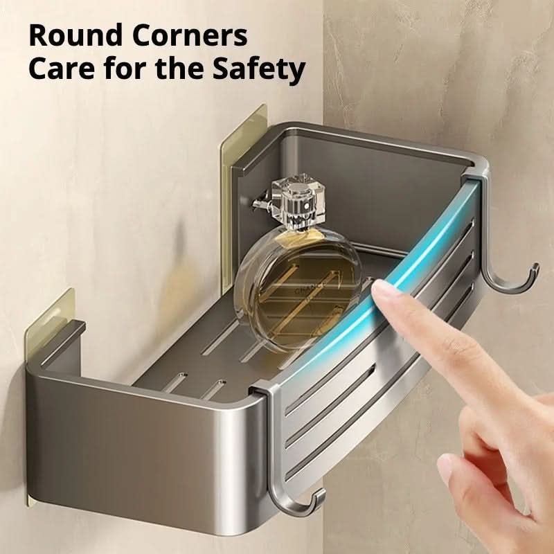 AquaMount – Adhesive Aluminum Wall Shelf for Bathrooms