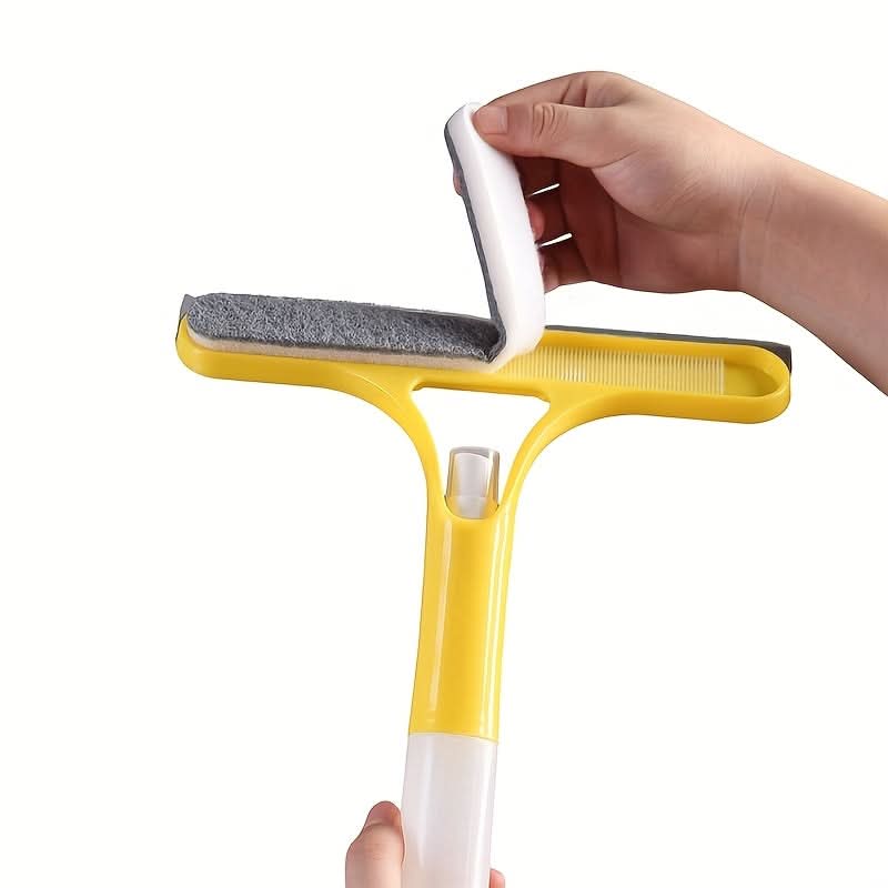 CrystalClear – 3-in-1 Window & Mirror Cleaning Tool with Washable Cloth