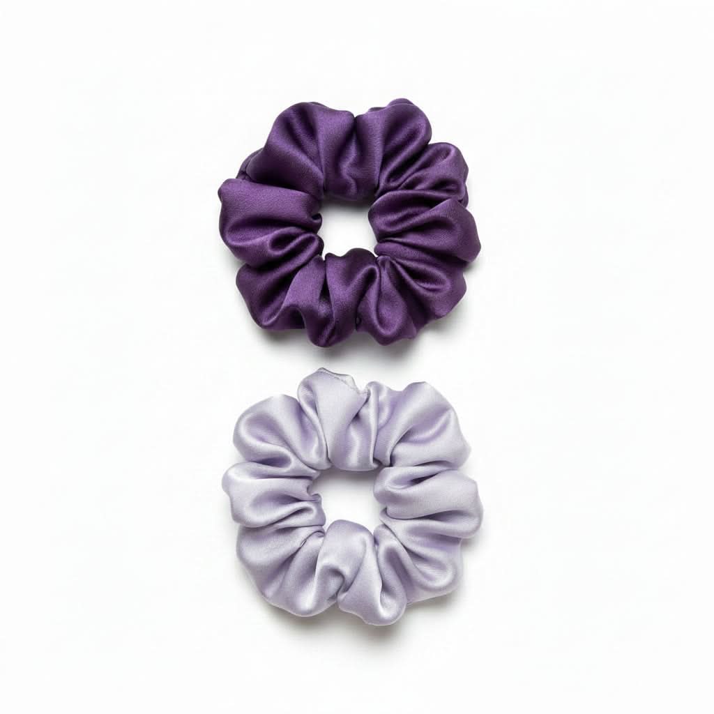 SilkTouch – Elegant 2-Pack Hair Scrunchies for Everyday Use