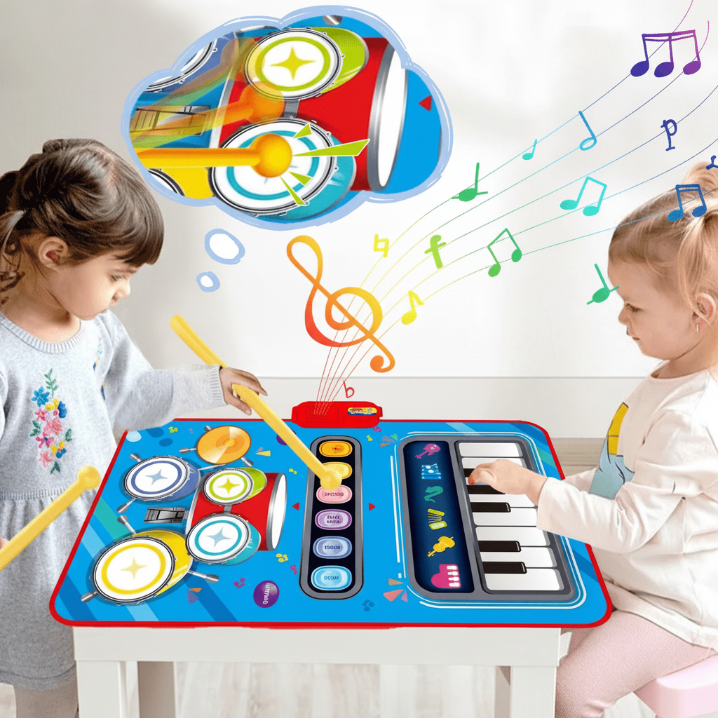 MelodyMates - Engaging Musical Activity Mat with 5 Sound Options