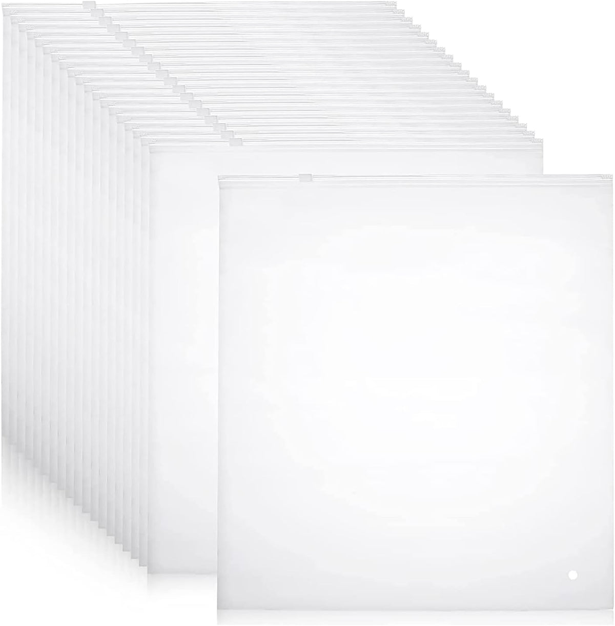 Frosted Zip Storage Bags – 20 Count Plastic Clothing Protectors (Buy 2, Get 1 Free)