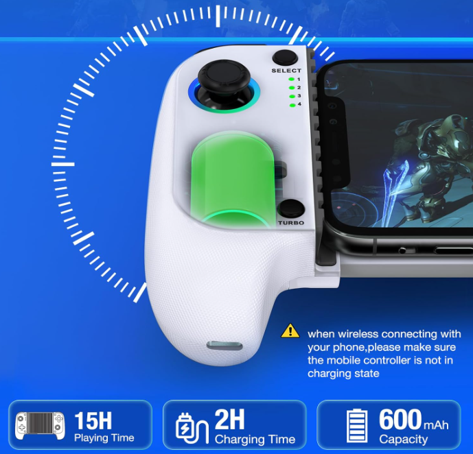 Bluetooth Mobile Gaming Controller for Smartphone Gaming