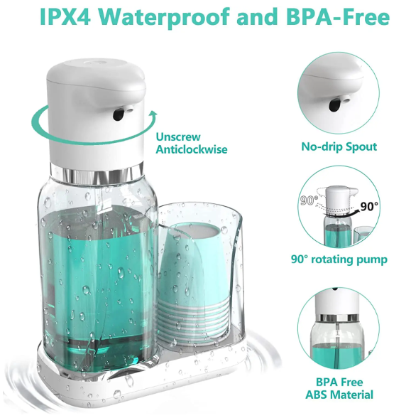 Touchless Mouthwash Dispenser for Effortless Oral Care