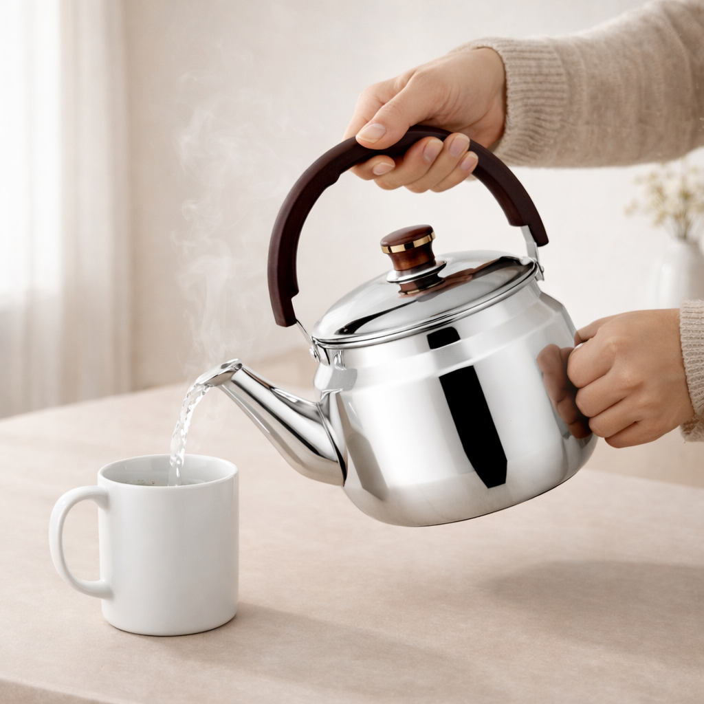 Versatile Whistling Kettle for All Stovetops - Multiple Sizes