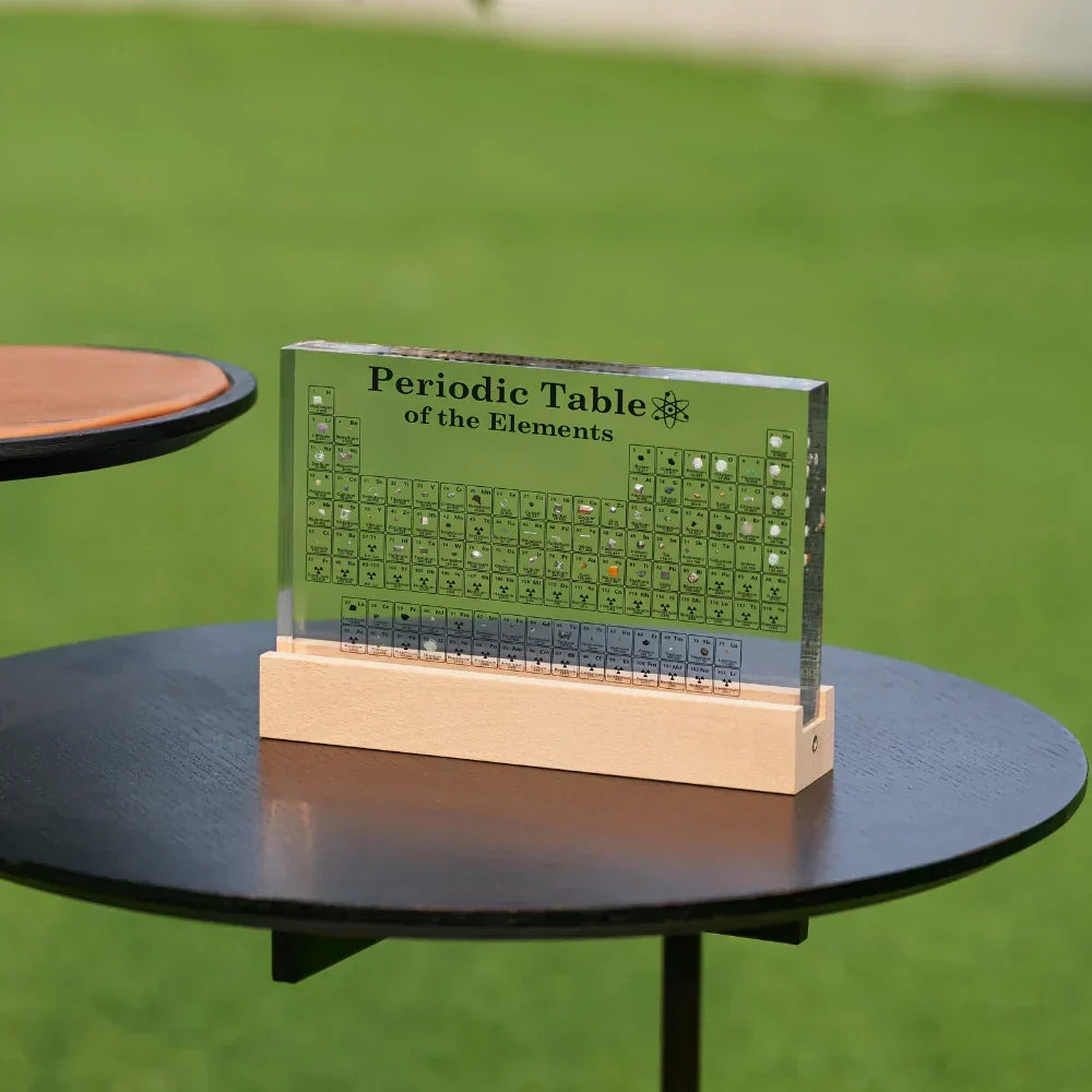 Real Element Illuminated Periodic Table Display