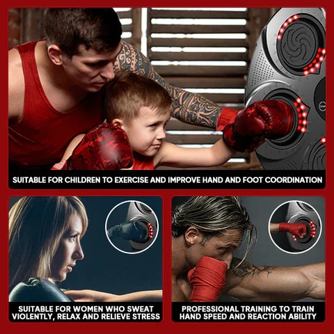 Wall-Mounted Rhythm Punching Trainer | Family Fitness Fun