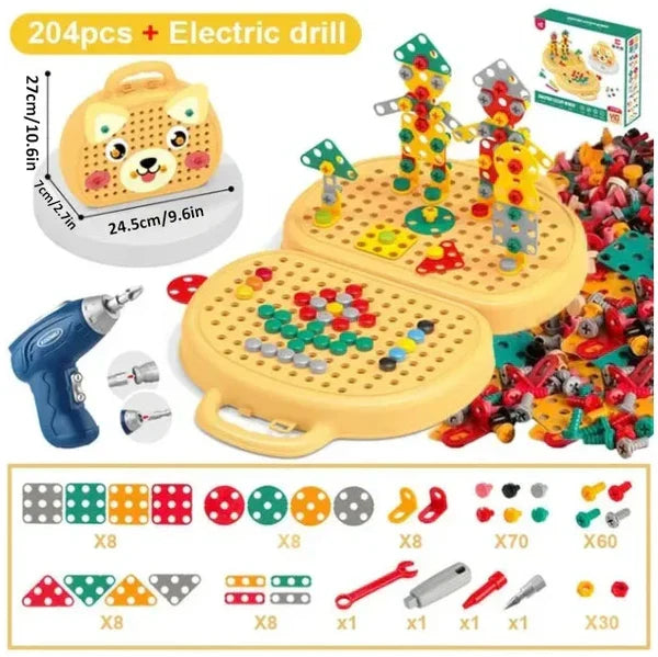 Kids' Creative Builder Drill and Puzzle Set