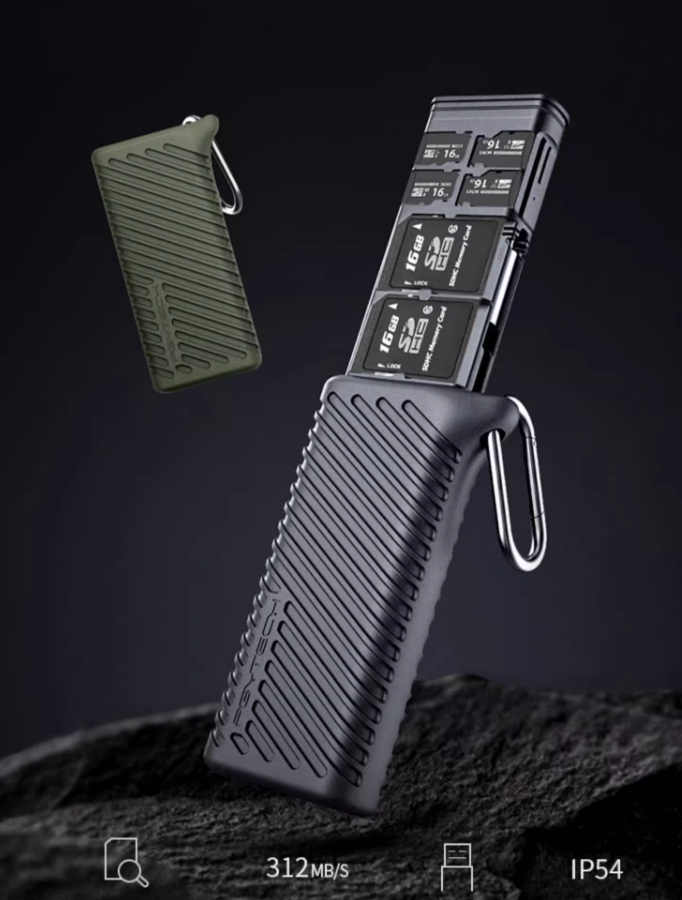 Compact Dual-Slot Type-C Memory Card Reader