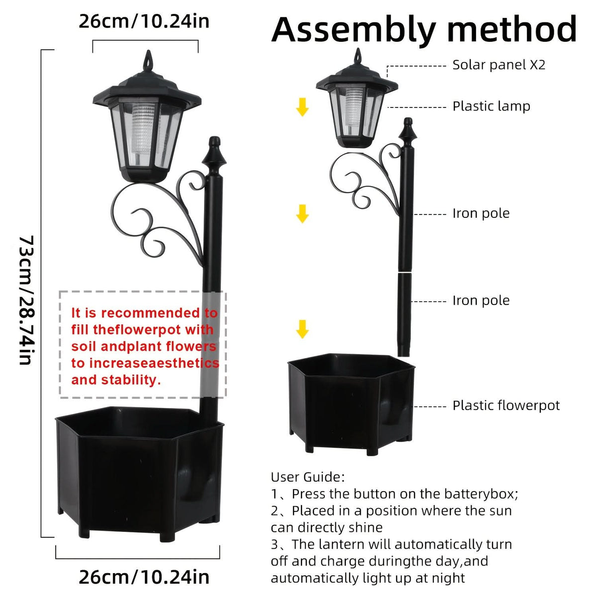 LUMENFLOW – Solar Garden Pathway Light with Floral Base